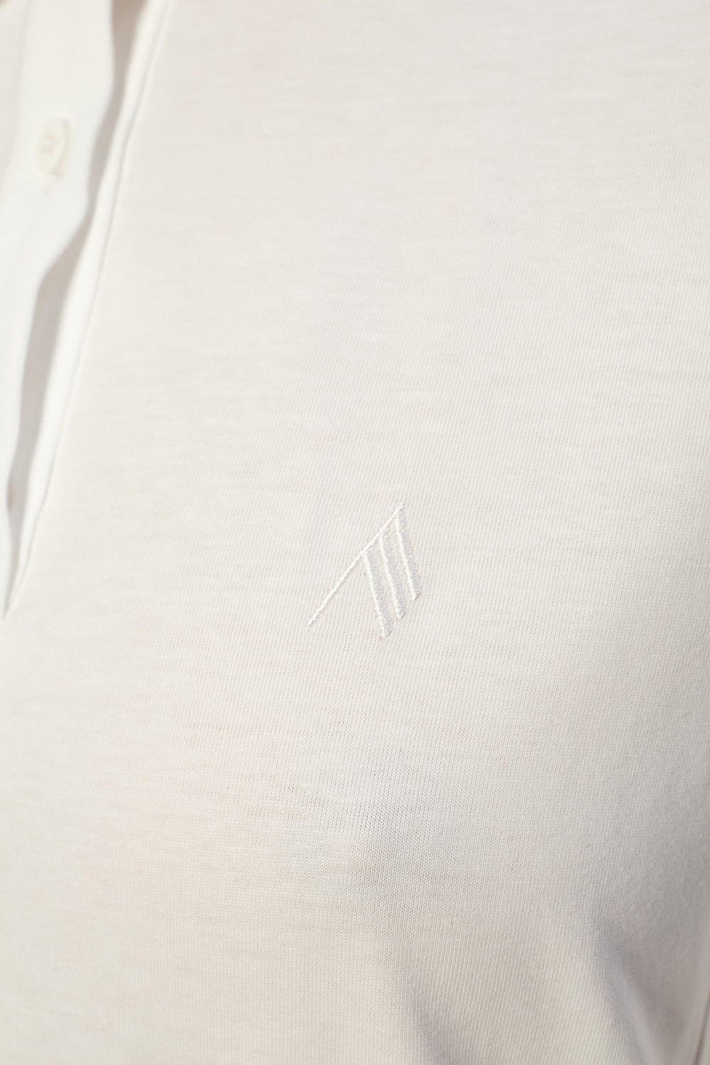 The Attico embroidered-logo detail shirt knee-length